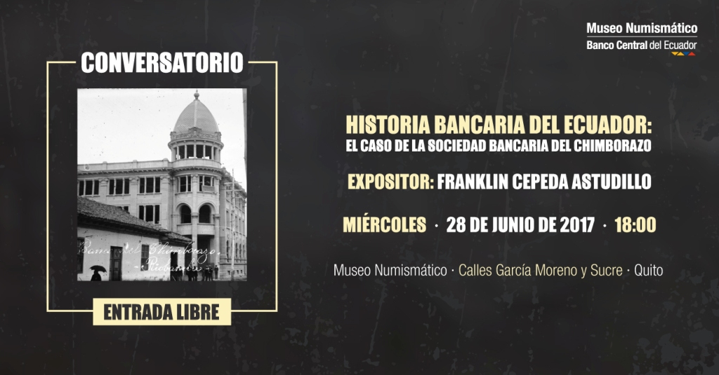 Fotograf&iacute;a: Sede de la Sociedad Bancaria del Chimborazo, Riobamba, 1922.