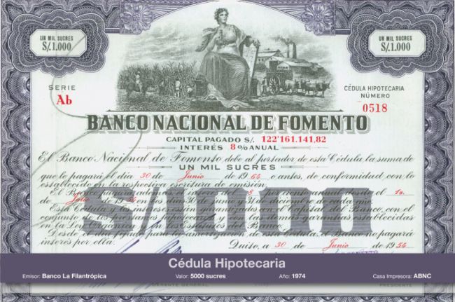 Cédula Hipotecaria Banco Nacional de Fomento
